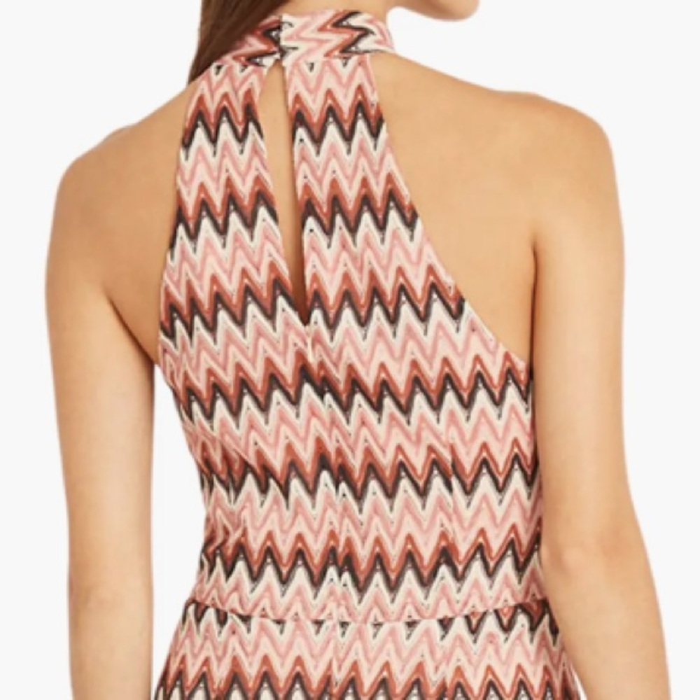 Donna Morgan Retro Maggy Chevron Stripe Zig Zag Print Sleeveless Dress, Sz 8 NWT - Picture 6 of 15